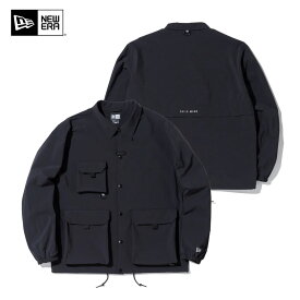 NEW ERA ニューエラ NEWERA OUTDOOR ニューエラアウトドア フィールド コーチジャケット Angler Collection CORDURA 2WAY STRETCH WR ブラック × ホワイト 13530492 フィッシング アウトドア 釣り つり タウンユース ユニセックス ブラック 黒 M L XL 正規品 送料無料