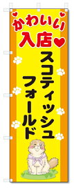 のぼり旗　スコティッシュフォールド (W600×H1800)猫、ペットショップ