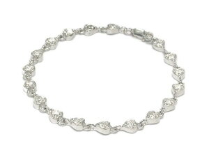 【シルバー925】ハートリンクブレスレット<フェミニンかつスタイリッシュな逸品>jlab002