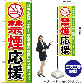 【3枚まで送料297円】 禁煙応援 のぼり GNB-147 （受注生産品・キャンセル不可）