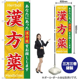 【3枚まで送料297円 】 漢方薬HerbalMedicine のぼり GNB-3207 （受注生産品・キャンセル不可）