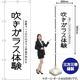 【3枚まで送料297円】吹きガラス体験 のぼり SKE-1142（受注生産品・キャンセル不可）