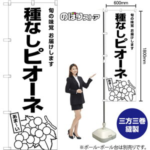 のぼり旗 種なしピオーネ 旬の味覚 お届けします SKE-1573 (受注生産品・キャンセル不可)
