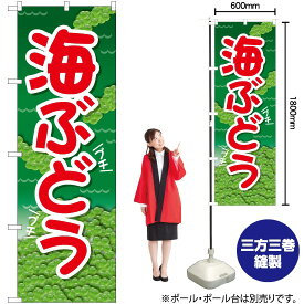 【3枚まで送料297円】 海ぶどう 緑地 のぼり SNB-5403 （受注生産品・キャンセル不可）