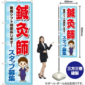 【3枚まで送料297円】鍼灸師 スタッフ募集 のぼり YN-7325（受注生産品・キャンセル不可）