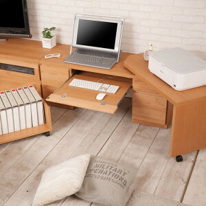 こだわりの日本製 完成品 回転盤付き ローデスク パソコン 幅120 天然木 アルダー材 収納 ロータイプ パソコンデスク 120 伸縮 回転 コーナー L字 pc 安い 激安 プリンター収納 文机 両袖 和風