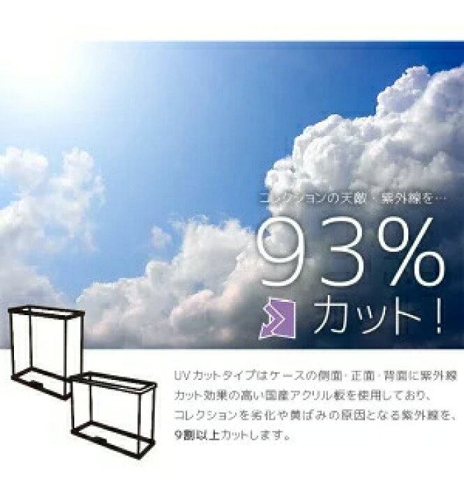 楽天市場】紫外線をカット UVカット アクリルケース スリム型・ヨコ 