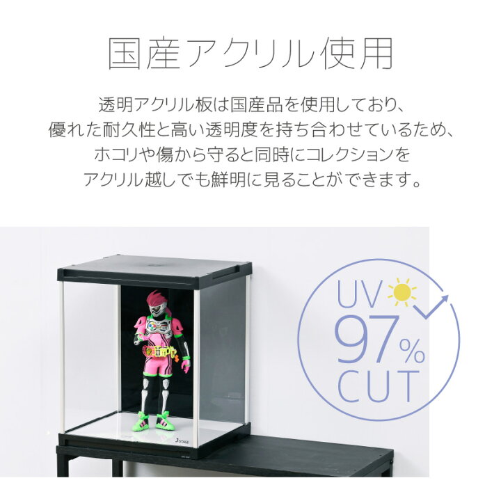 楽天市場】【3個セット】 UVカット アクリルケース （ミラー無し 