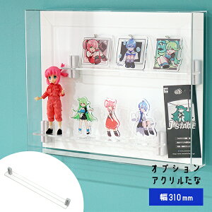 MAGRYL マグネット付きアクリル棚 溝あり310 (浅型用)白色 キューブボックスα Fケース マグリルケース 壁掛けタイプ専用 フィギュア棚 壁掛け コレクションケース用 フィギュアケース用 磁石