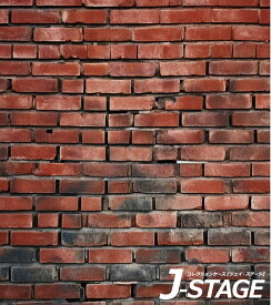 【J-STAGE スタンダード レギュラータイプ専用 背面デザインシート】 レンガブロック 壁面 壁紙 背景 建物 赤レンガ