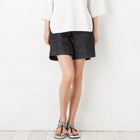 終売セール・在庫限り【キャンセル返品交換不可】日本製 デニム 2ウェイストレッチ ミディアム丈ショートパンツ レディース 春夏秋 綿 ストレッチ ショート丈】【ENDLESS PEACE】12734