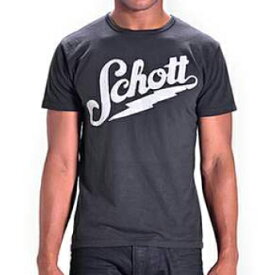 メール便 Schott ショット Tシャツ 半袖 ショットロゴ ヘビーウェイトコットン ブラック USAモデル Heavy Weight Cotton Tee Made in USA メンズ セレクト インポート【メンズセレクト】【キャンセル返品交換不可】