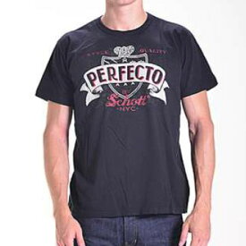 メール便 Schott ショット Tシャツ 半袖 PERFECTO 黒 ブラック USAモデル T-Shirt メンズ セレクト インポート【メンズセレクト】【キャンセル返品交換不可】