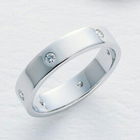 【ダイヤの輝き保証】プラチナ ダイヤモンド一周 水玉リング 0.1ct 《カラーD-F / クラリティVVS1-VS1 / カットEX-VG》鑑別書付 記念日 誕生日 結婚指輪 マリッジ ペアリング ダイア 指輪