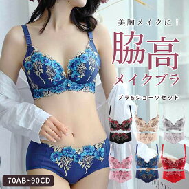 【10%offクーポン配布中！】ブラジャー 脇肉ブラ 脇高 育乳ブラ バストアップブラ 補正ブラ リフトアップブラ 盛りブラ 産後対応 谷間メイク 背肉すっきり 大きいサイズ レース セクシー 下着 ブラショーツセット 30代 40代 50代対応