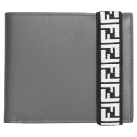 FENDI BI-FOLD WALLET フェンディ 財布 二つ折り メンズ グレー 7M0266 A8VC