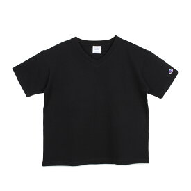 Champion V NECK T-SHIRT チャンピオン Tシャツ 半袖 レディース ブラック ホワイト グレー ブラウン 黒 白 CW-M323