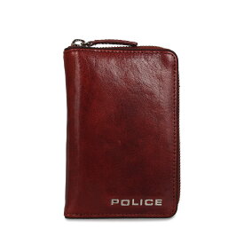 POLICE ROUND ZIPPER WALLET ポリス 財布 長財布 テライオ メンズ ラウンドファスナー 本革 ブラック カーキ ダーク ブラウン 黒 PA-70004