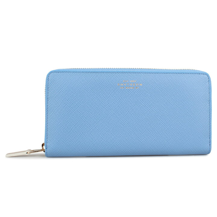 楽天市場 Smythson Panama Zip Around Purse スマイソン 財布 長財布 メンズ レディース イタリア製 ラウンドファスナー ライト ブルー Allsports