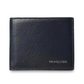 【最大1000円OFFクーポン配布中】 VANQUISH WALLET ヴァンキッシュ 二つ折り財布 メンズ 本革 ブラック ネイビー ダーク グリーン 黒 43520
