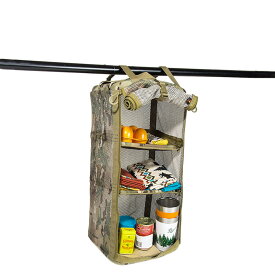 Oregonian Camper OCA-2031 オレゴニアンキャンパー ドライネット 折りたたみ 吊り下げ式 キャンプシェルフ CAMP SHELF ブラウン マルチ アウトドア