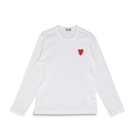 【最大1000円OFFクーポン配布中】 PLAY COMME des GARCONS LONG SLEEVE T-SHIRT プレイ コムデギャルソン Tシャツ 長袖 メンズ カットソー ロンT レッドハート ロゴ ブラック ホワイト 黒 白 T292