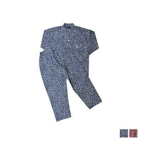 【最大1000円OFFクーポン配布中】 adabat TAILORED PAJAMAS アダバット ルームウェア 部屋着 パジャマ セットアップ ナイトウェア 長袖テーラードパジャマ メンズ 前開き 長袖 上着 ネイビー レッド 0013-80