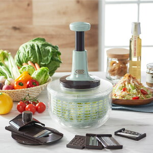 Toffy K-HC10 gtB[ XCT[ ؂ ؂肩 vbVT_Xsi[ XCT[Zbg PUSH SALAD SPINNER SLICER SET u[