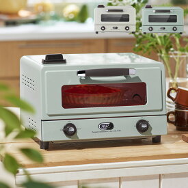 Toffy トフィー トースター 4枚 小型 遠赤外線 スチーム タイマー トースト オーブン キッチン 家電 ラドンナ LADONNA ホワイト ブルー 白 K-TS6