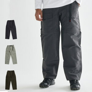 Gramicci NYLON TUSSAH CONVERTIBLE PANT �O���~�` �p���c �V���[�g�p���c �i�C�����^�b�T�[�R���o�[�`�u�� �����Y �O���[ �x�[�W�� �I���[�u G3FM-P025