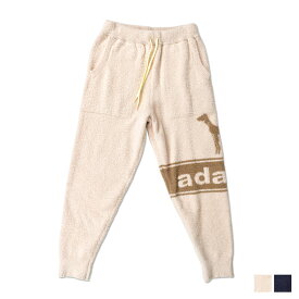 【最大1000円OFFクーポン配布中】 adabat LONG PANTS アダバット ルームウェア 部屋着 パジャマ ナイトウェア ロングパンツ ボア メンズ モールヤーン アイボリー ネイビー 0224-66