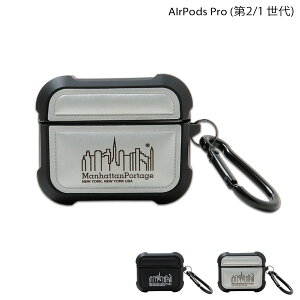 Manhattan Portage SQUARE HYBRID AIRPODS PRO CASE BASIC LOGO �}���n�b�^���|�[�e�[�W AirPods Pro ��2���� �P�[�X ��1���� �C���z�� �P�[�X �G�A�[�|�b�Y �v�� �G�A�|�b�h�v�� �����Y ���f�B�[�X �u���b�N �V��