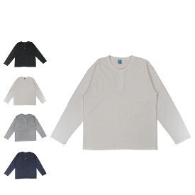 Good On L/S HENLEY TEE グッドオン Tシャツ 長袖 ロンT ヘンリー ネック カットソー メンズ ブラック オフ ホワイト グレー ネイビー 黒 GOLT1601P