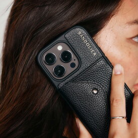 BANDOLIER HAILEY SIDE SLOT PEWTER バンドリヤー iphone16 16pro 16proMax 16Plus スマホケース スマホショルダー 携帯 アイフォン メンズ レディース ブラック 黒 14HAI