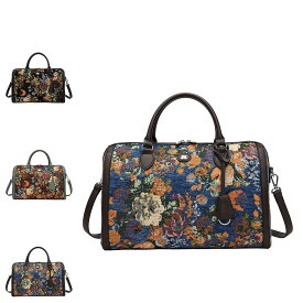 【最大1000円OFFクーポン発行中】 jouetie ジュエティ ボストンバッグ ショルダー レディース 斜めがけ ゴブランフラワー ブラック ブラウン ブルー 黒 JUT-81630B