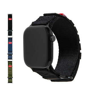 Manhattan Portage Apple Watch Nylon Band 2 42mm 44mm 45mm 46mm 49mm �}���n�b�^���|�[�e�[�W �A�b�v���E�H�b�` �o���h �����Y ���f�B�[�X �u���b�N �l�C�r�[ �I���[�u �� AWB-MP05 ��̓�