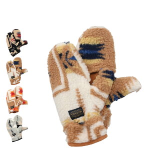 PENDLETON BOA MITTEN �y���h���g�� �{�A�~�g�� ��� �t���[�X�O���[�u �����Y ���f�B�[�X �h�� �u���b�N �z���C�g �x�[�W�� �� �� PDT-000-243030