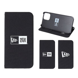 NEW ERA BOOK TYPE CASE ニューエラ iphone 12 mini SE 8 7 ケース スマホケース 携帯 アイフォン メンズ レディース 手帳型 ブラック 黒 【メール便】