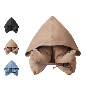 MILESTO UTILITY ミレスト ネックピロー ブランケット ひざ掛け 首枕 ユーティリティ レディース コンパクト 洗えるフード付 4WAY 飛行機 車 小さめ 持ち運び 折りたたみ ブラック グレージュ ブル