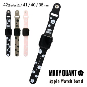 MARY QUANT SILICONE WATCH BAND �}���[�N�����g �A�b�v���E�H�b�`�o���h �x���g �ւ� ���f�B�[�X �}���N�� Apple Watch Series 10 42mm 41mm 40mm 38mm �V���R�� ���� ������� �u���b�N �x�[�W�� �s���N �� �y��
