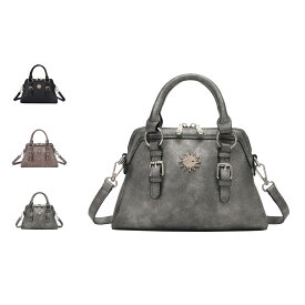 【最大1000円OFFクーポン発行中】 EVRIS サニー アンティークPU エヴリス バッグ ボストンバッグ スモール ショルダー レディース 斜めがけ 大人 軽量 ブラック グレージュ シルバー 黒 EVR-20050B