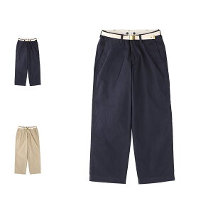 MASTER&Co. CHINO LONG TROUSERS �}�X�^�[�A���h�R�[ �`�m �p���c �`�m�p�� ���f�B�[�X �x���g�t�� �l�C�r�[ �x�[�W�� MC076 ��̓�