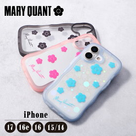 MARY QUANT WAVE FRAME DAISY マリークヮント iPhone17 16 16e 15 14 ケース スマホケース アイフォン ウェーブフレーム デイジー レディース キラキラ うねうね ウェーブ