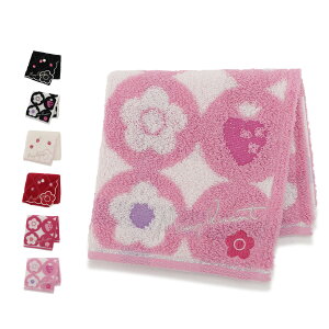 MARY QUANT MAR STRAWBERRY TOWEL HANDKERCHIEF �}���[�N�����g �n���J�` �n���h�^�I�� �~�j ���f�B�[�X �}���N�� �C�`�S�h�J �u���b�N �A�C�{���[ ���b�h �s���N �� 001604 �y���[���ցz