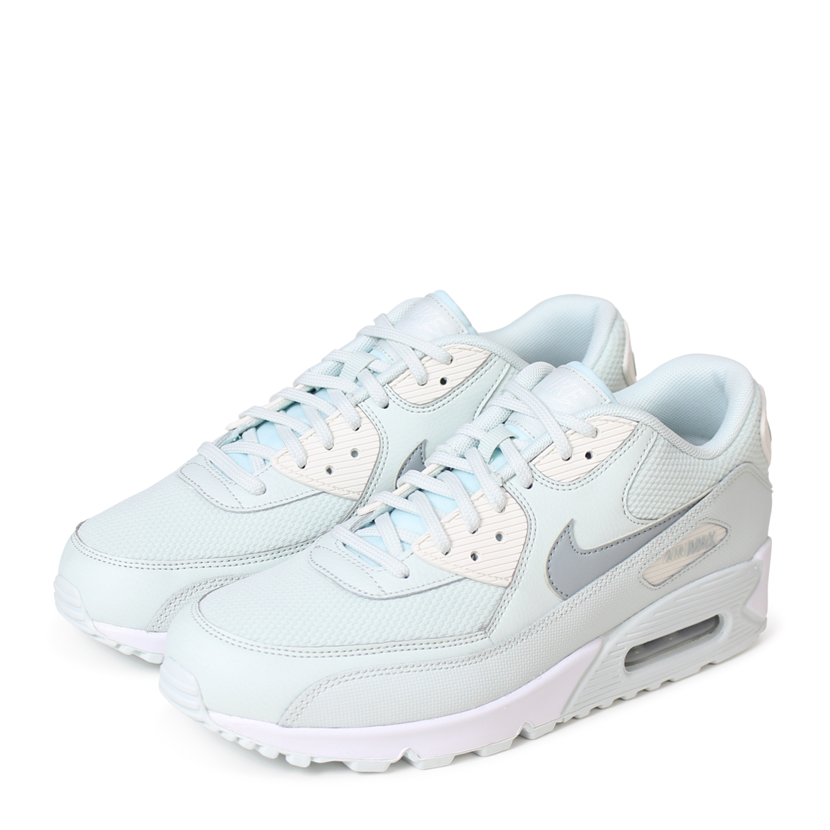 white and baby blue air max