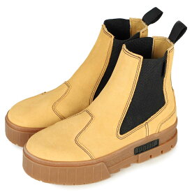 【最大1000円OFFクーポン配布中】 PUMA MAYZE CHELSEA SUEDE WNS プーマ メイズ チェルシー スウェード サイドゴアブーツ レディース スエード 厚底 ブラウン 382829-04