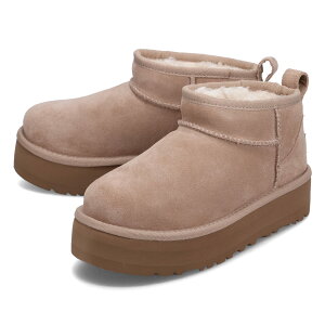 【最大1000円OFFクーポン発行中】 UGG KIDS CLASSIC ULTRA MINI PLATFORM アグ ウルトラミニ プラットフォーム ムートンブーツ クラシック キッズ 厚底 ベージュ 1157791K