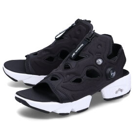 【最大1000円OFFクーポン配布中】 Reebok INSTAPUMP FURY SANDAL ZIP リーボック インスタポンプフューリー ジップ サンダル レディース 厚底 ブラック 黒 100202019