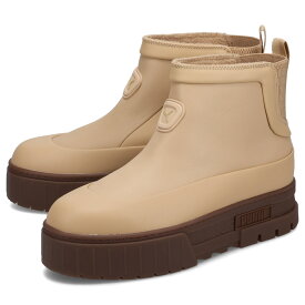 PUMA MAYZE WELLIS BOOT LTH WNS プーマ ブーツ ショートブーツ メイズ ウェリス レザー レディース 厚底 ベージュ 398535