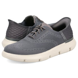【最大1000円OFFクーポン発行中】 SKECHERS SLIP-INS GARZA PALMA スケッチャーズ スリップインズ ガルザ パルマ スニーカー メンズ グレー 205303